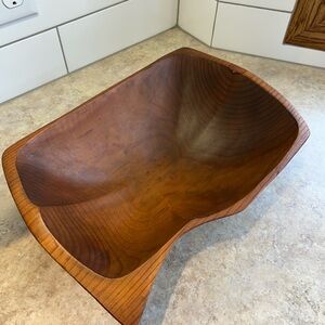 Beautifully carved wooden bowl